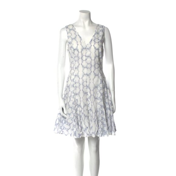 Rebecca Taylor 100% Cotton Ruffle Dress Printed - Picture 1 of 3